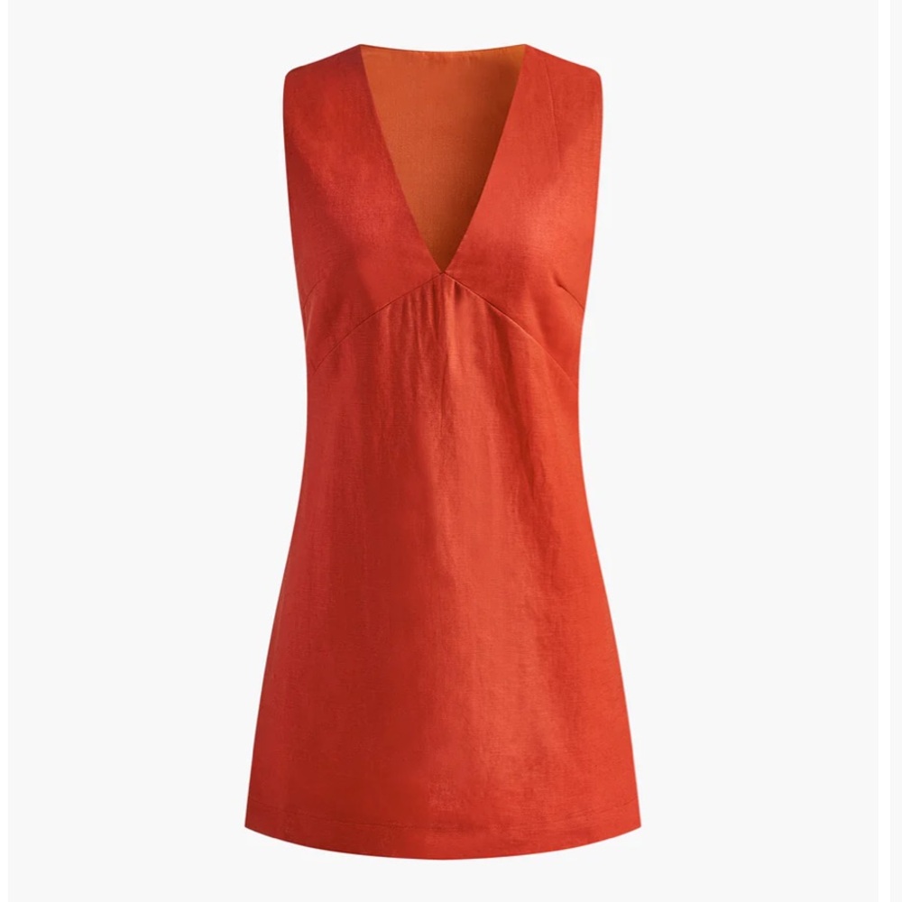 Commense Women's V-Neck sleeveless dress in Red, size Small NWT